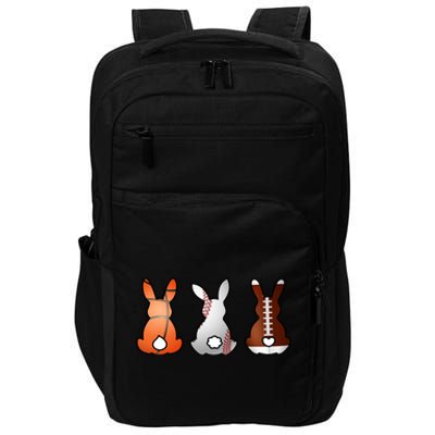 Easter Bunny Football Basketball Baseball Sports Fan Impact Tech Backpack