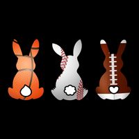 Easter Bunny Football Basketball Baseball Sports Fan Backpack