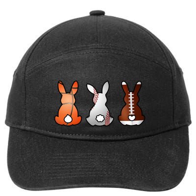 Easter Bunny Football Basketball Baseball Sports Fan 7-Panel Snapback Hat