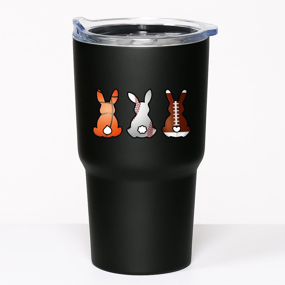 Easter Bunny Football Basketball Baseball Sports Fan Tumbler
