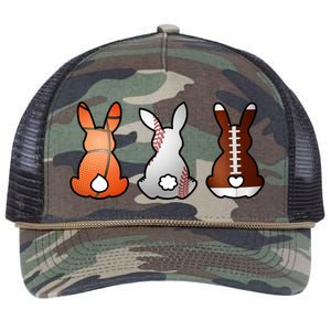 Easter Bunny Football Basketball Baseball Sports Fan Retro Rope Trucker Hat Cap