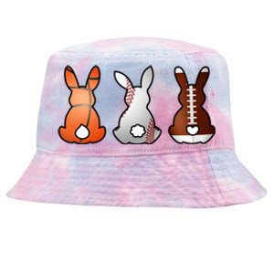 Easter Bunny Football Basketball Baseball Sports Fan Tie-Dyed Bucket Hat