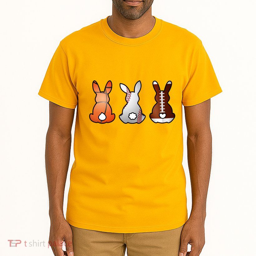 Easter Bunny Football Basketball Baseball Sports Fan Tall T-Shirt