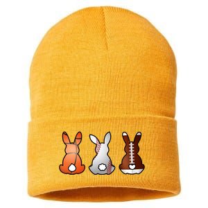 Easter Bunny Football Basketball Baseball Sports Fan Sustainable Knit Beanie