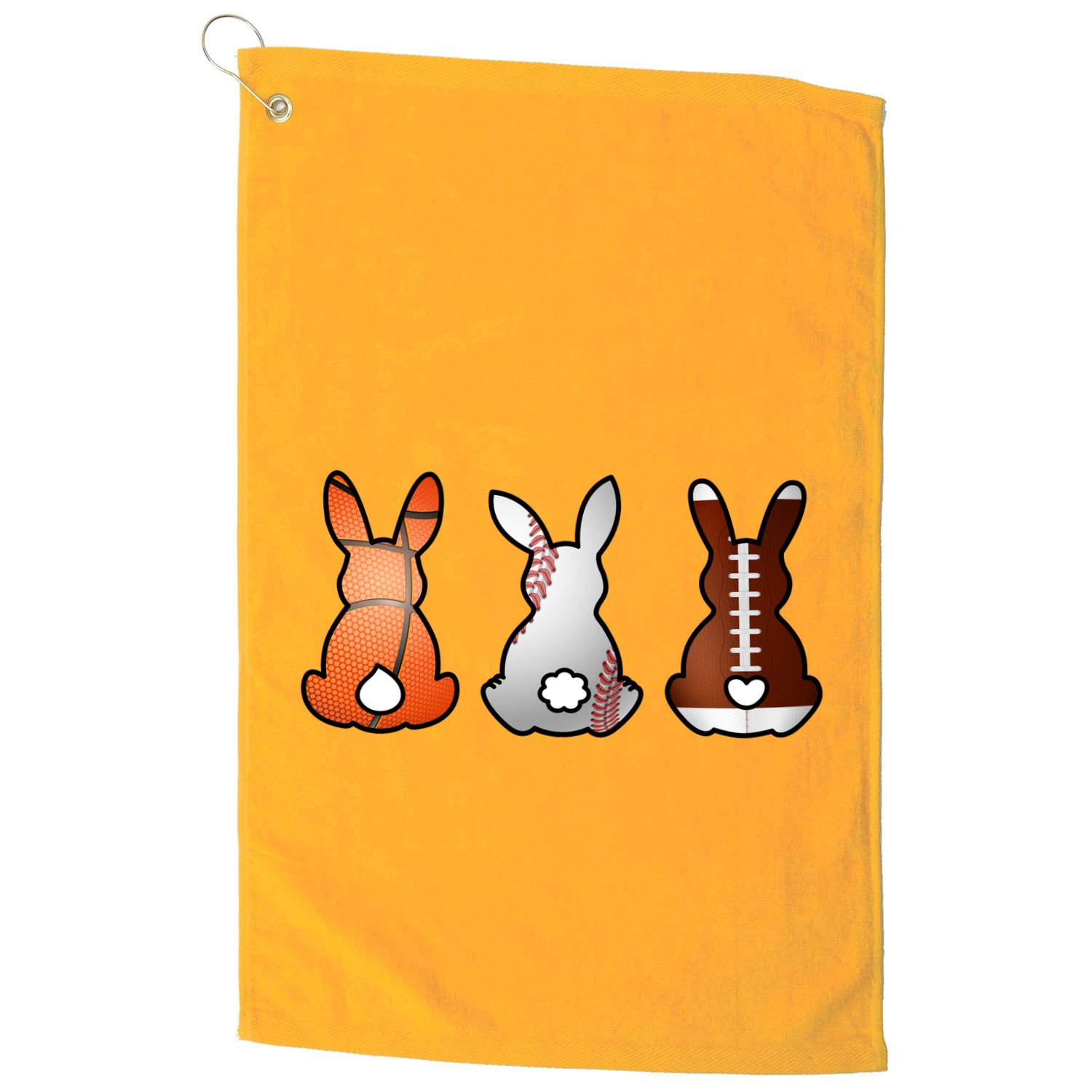 Easter Bunny Football Basketball Baseball Sports Fan Golf Towel