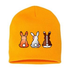 Easter Bunny Football Basketball Baseball Sports Fan Short Acrylic Beanie