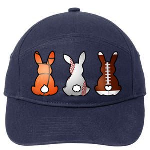 Easter Bunny Football Basketball Baseball Sports Fan 7-Panel Snapback Hat