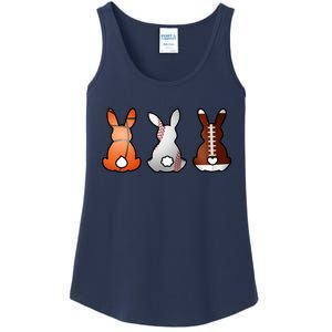 Easter Bunny Football Basketball Baseball Sports Fan Ladies Essential Tank