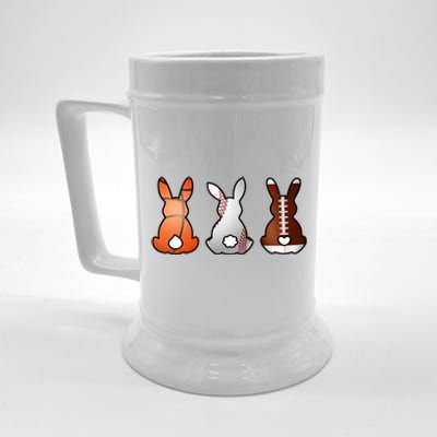 Easter Bunny Football Basketball Baseball Sports Fan Beer Stein