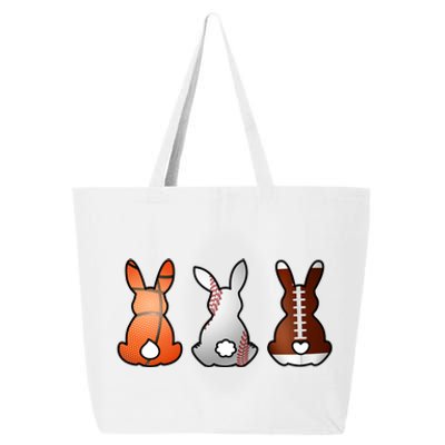 Easter Bunny Football Basketball Baseball Sports Fan 25L Jumbo Tote