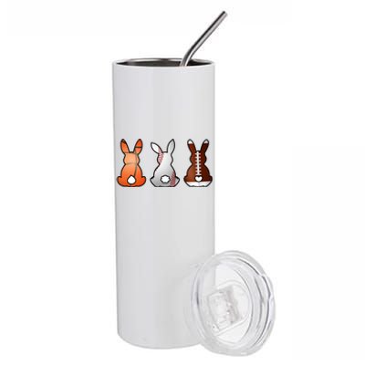 Easter Bunny Football Basketball Baseball Sports Fan Stainless Steel Tumbler