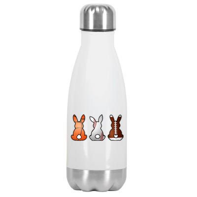 Easter Bunny Football Basketball Baseball Sports Fan Stainless Steel Insulated Water Bottle