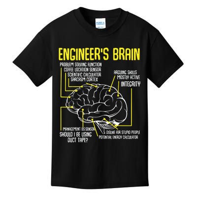 Engineers Brain Funny Engineering Games Process Funny Kids T-Shirt