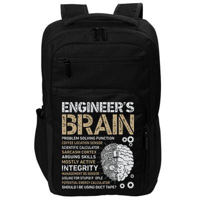 Engineers Brain Funny Process Engineer Men Engineering Gift Impact Tech Backpack