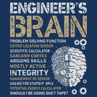 Engineers Brain Funny Process Engineer Men Engineering Gift Full-Length Apron With Pockets