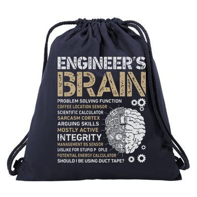Engineers Brain Funny Process Engineer Men Engineering Gift Drawstring Bag