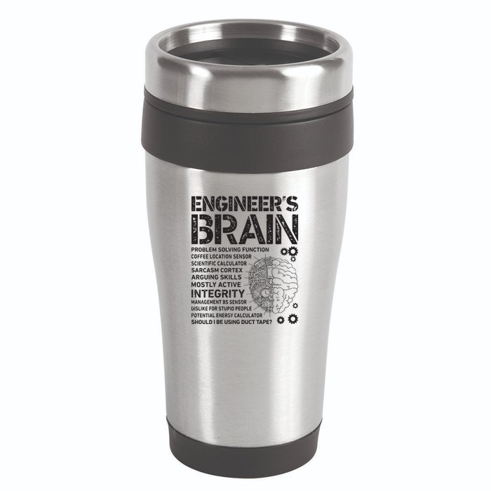 Engineers Brain Funny Process Engineer Men Engineering Gift 16oz Travel Tumbler
