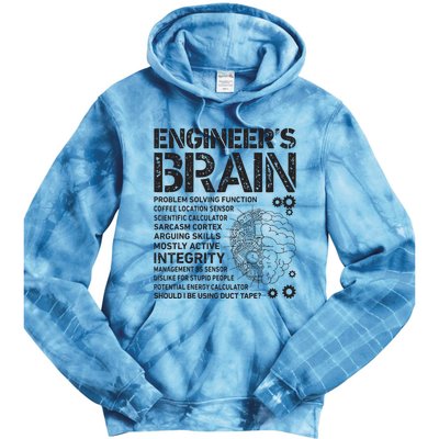 Engineers Brain Funny Process Engineer Men Engineering Gift Tie Dye Hoodie