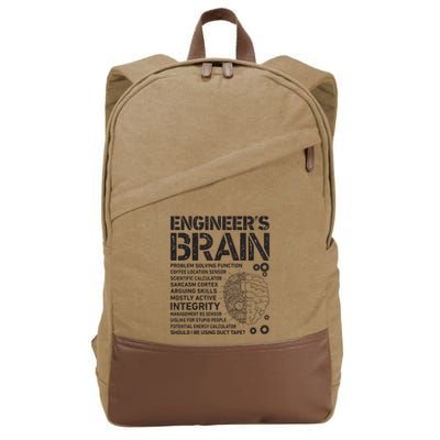 Engineers Brain Funny Process Engineer Men Engineering Gift Cotton Canvas Backpack