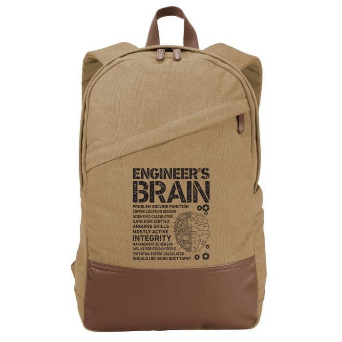 Engineers Brain Funny Process Engineer Men Engineering Gift Cotton Canvas Backpack
