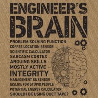 Engineers Brain Funny Process Engineer Men Engineering Gift Cotton Canvas Backpack