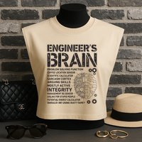 Engineers Brain Funny Process Engineer Men Engineering Gift Garment-Dyed Women's Muscle Tee