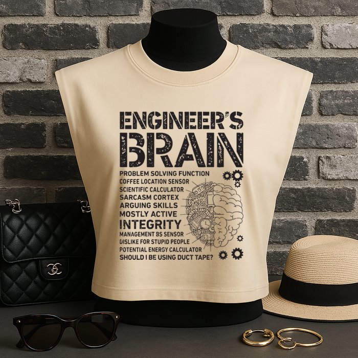 Engineers Brain Funny Process Engineer Men Engineering Gift Garment-Dyed Women's Muscle Tee