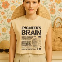 Engineers Brain Funny Process Engineer Men Engineering Gift Garment-Dyed Women's Muscle Tee