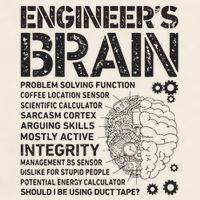 Engineers Brain Funny Process Engineer Men Engineering Gift Garment-Dyed Women's Muscle Tee