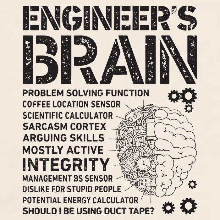 Engineers Brain Funny Process Engineer Men Engineering Gift Garment-Dyed Women's Muscle Tee
