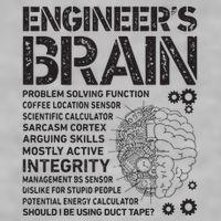 Engineers Brain Funny Process Engineer Men Engineering Gift Ladies PosiCharge Tri-Blend Wicking Tank