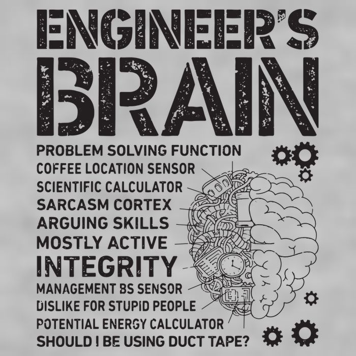 Engineers Brain Funny Process Engineer Men Engineering Gift Ladies PosiCharge Tri-Blend Wicking Tank