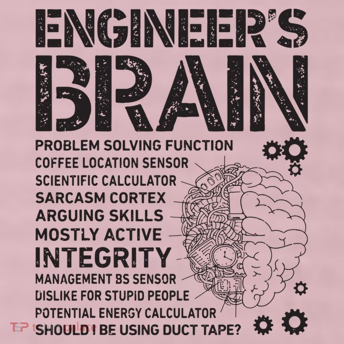 Engineers Brain Funny Process Engineer Men Engineering Gift 25L Jumbo Tote