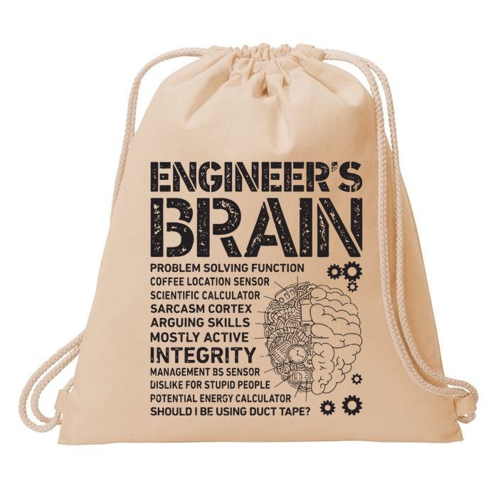 Engineers Brain Funny Process Engineer Men Engineering Gift Drawstring Bag