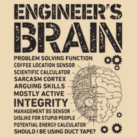 Engineers Brain Funny Process Engineer Men Engineering Gift Drawstring Bag