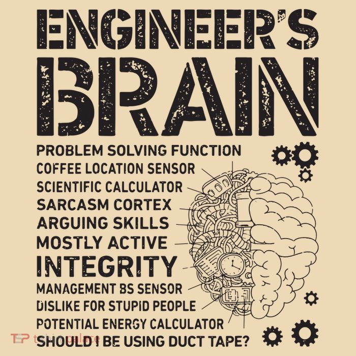 Engineers Brain Funny Process Engineer Men Engineering Gift Zip Tote Bag