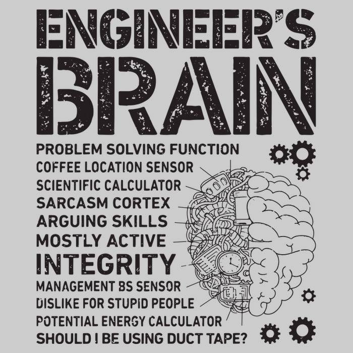 Engineers Brain Funny Process Engineer Men Engineering Gift Tie-Dye T-Shirt