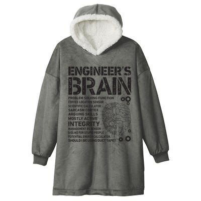 Engineers Brain Funny Process Engineer Men Engineering Gift Hooded Wearable Blanket