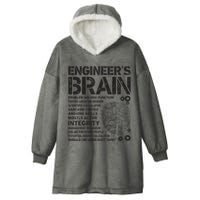 Engineers Brain Funny Process Engineer Men Engineering Gift Hooded Wearable Blanket