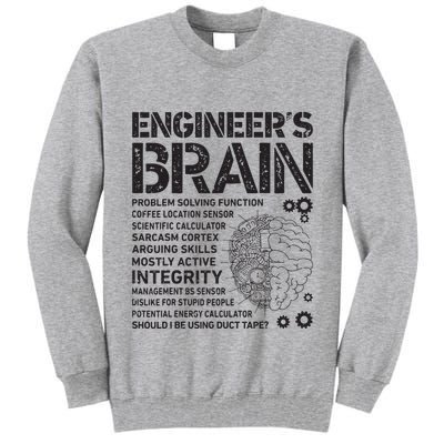 Engineers Brain Funny Process Engineer Men Engineering Gift Tall Sweatshirt