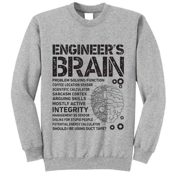 Engineers Brain Funny Process Engineer Men Engineering Gift Tall Sweatshirt