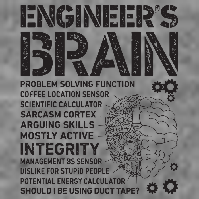 Engineers Brain Funny Process Engineer Men Engineering Gift Tall Sweatshirt