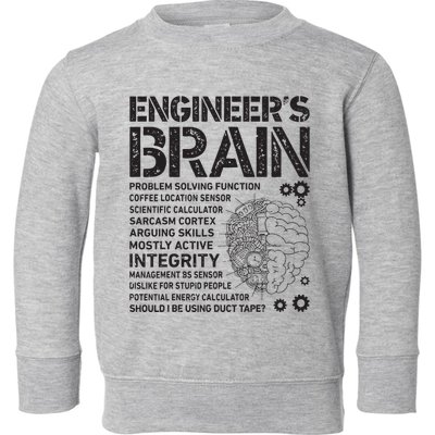 Engineers Brain Funny Process Engineer Men Engineering Gift Toddler Sweatshirt