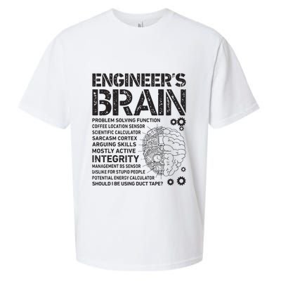 Engineers Brain Funny Process Engineer Men Engineering Gift Sueded Cloud Jersey T-Shirt