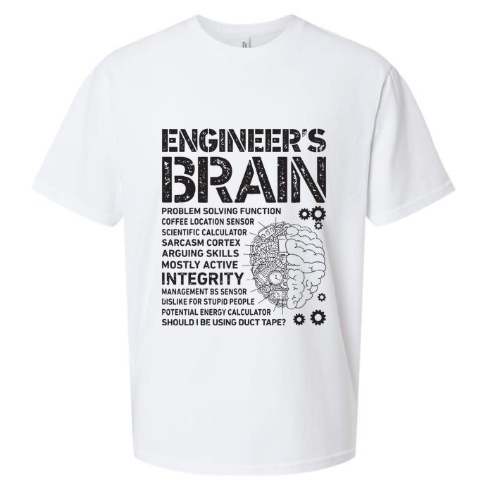 Engineers Brain Funny Process Engineer Men Engineering Gift Sueded Cloud Jersey T-Shirt