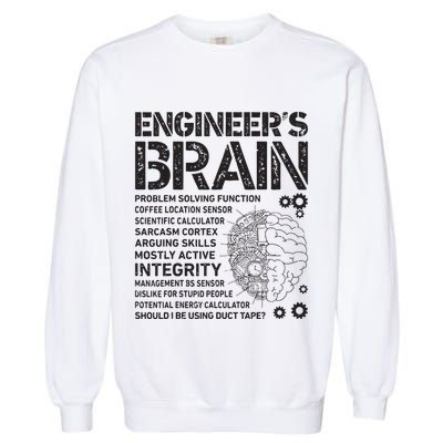 Engineers Brain Funny Process Engineer Men Engineering Gift Garment-Dyed Sweatshirt