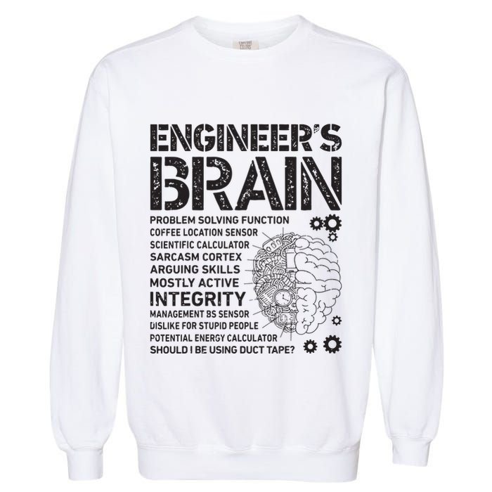 Engineers Brain Funny Process Engineer Men Engineering Gift Garment-Dyed Sweatshirt