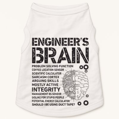 Engineers Brain Funny Process Engineer Men Engineering Gift Doggie Tank