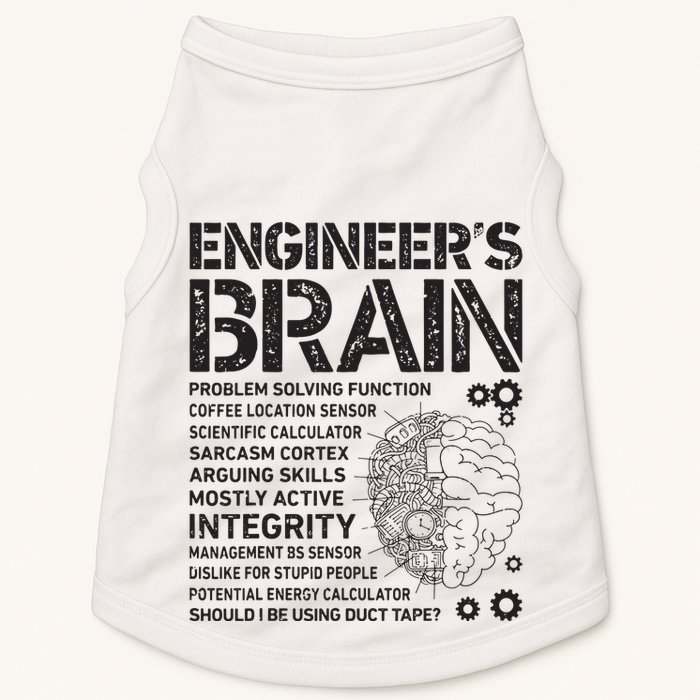 Engineers Brain Funny Process Engineer Men Engineering Gift Doggie Tank