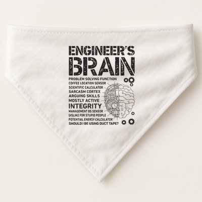 Engineers Brain Funny Process Engineer Men Engineering Gift USA-Made Doggie Bandana